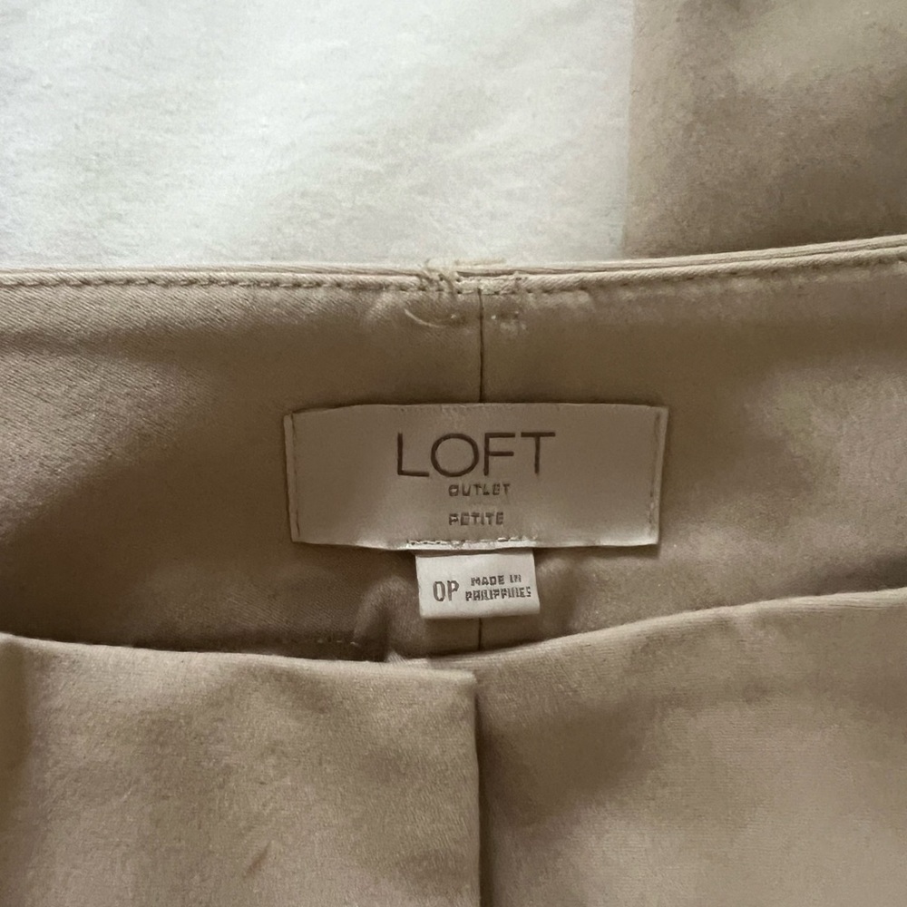LOFT Petite Beige Skirt